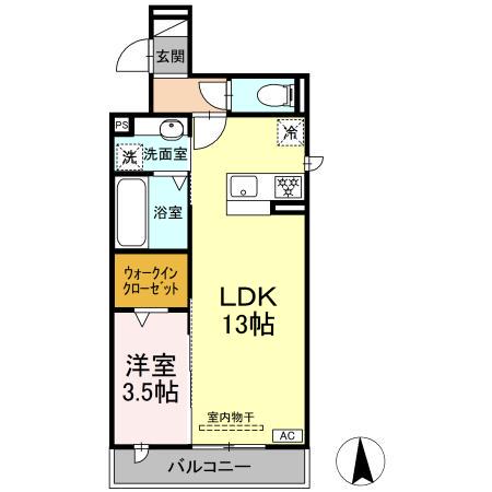 バーディー穂積(1LDK/2階)の間取り写真