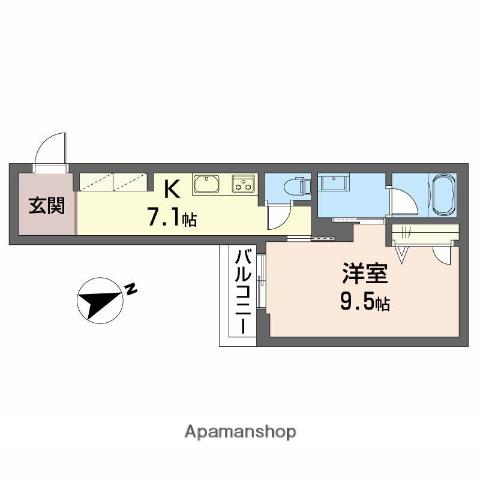 リオリエント加納本町(1K/2階)の間取り写真