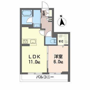 シャーメゾン蘇原新栄(1LDK/2階)の間取り写真