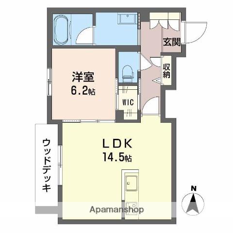 シャーメゾンリアンⅠ(1LDK/1階)の間取り写真