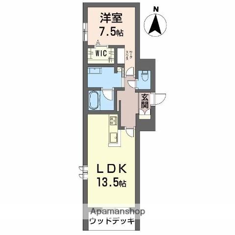 シャーメゾンリアンⅡ(1LDK/1階)の間取り写真