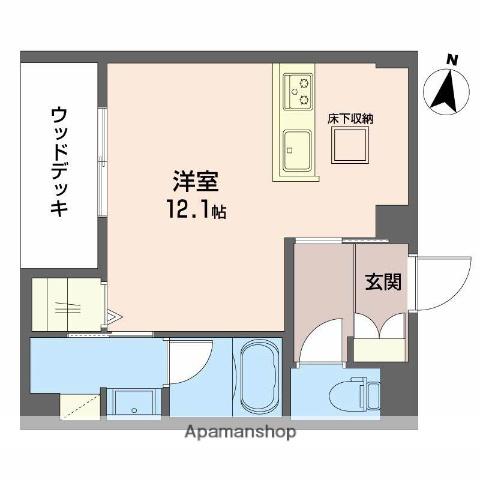 ドエル ジョーダン(ワンルーム/1階)の間取り写真