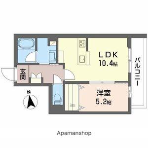 シャーメゾン光樹セントラル(1LDK/3階)の間取り写真