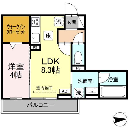 LEONE RESIDENCE(1LDK/1階)の間取り写真