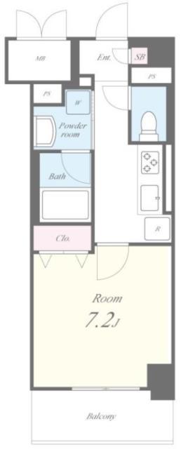 ピノ・アガタ岐阜駅前(1K/4階)の間取り写真