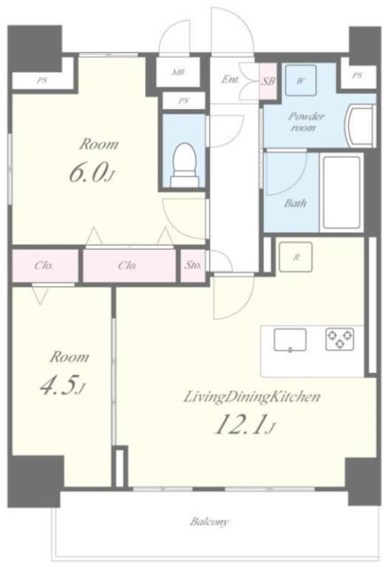 ピノ・アガタ岐阜駅前(2LDK/12階)の間取り写真