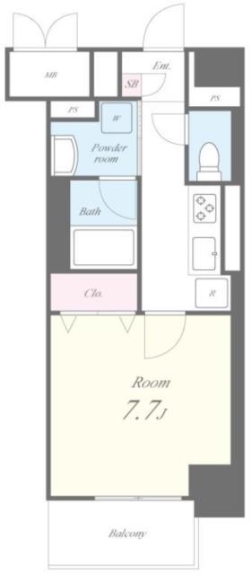 ピノ・アガタ岐阜駅前(1K/4階)の間取り写真