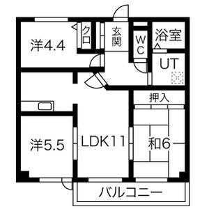 日映マンションIII(3LDK/7階)の間取り写真