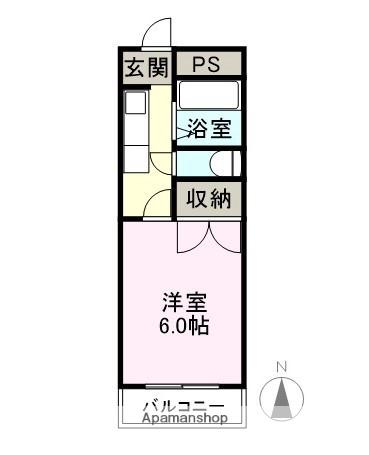 リバーサイド弐番館(1K/3階)の間取り写真