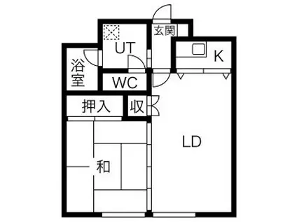 エピセル21(1LDK/2階)の間取り写真