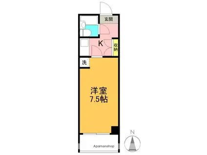 第2岐阜県ビル(1K/8階)の間取り写真