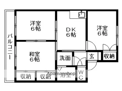 ア・ドリームKAWASAKI(3DK/3階)の間取り写真