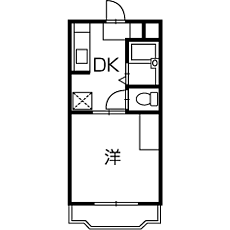 マンションエタニティー(1DK/4階)の間取り写真