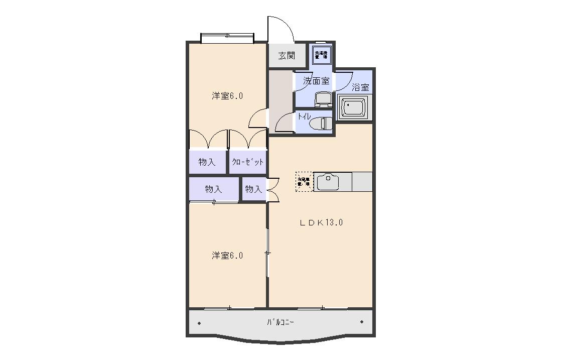 コート・パストラル(2LDK/1階)の間取り写真