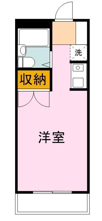 イントレJ第一ビル(ワンルーム/2階)の間取り写真