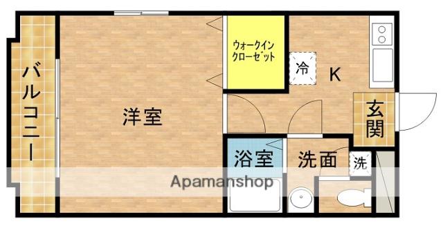 身延線 柚木駅(ＪＲ) 徒歩10分 3階建 築24年(1K/1階)の間取り写真