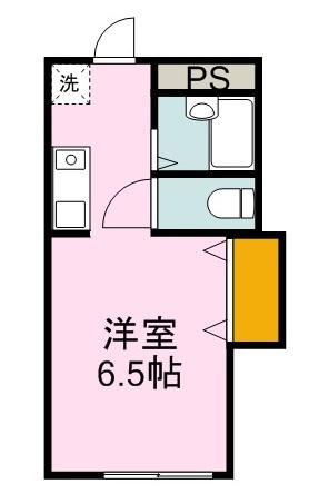 マルモハイツ(1K/1階)の間取り写真