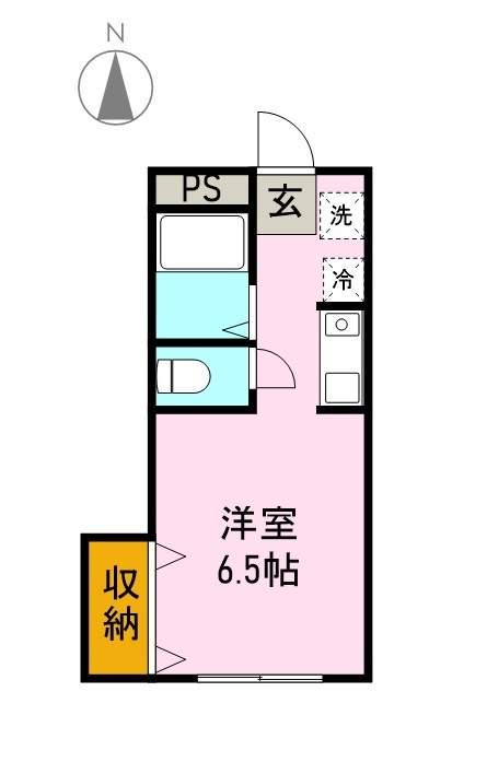 マルモハイツ(1K/1階)の間取り写真