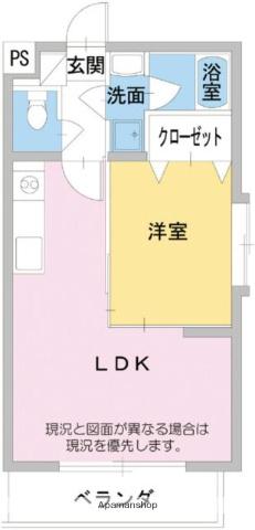 モンターニュFUJI(1LDK/3階)の間取り写真