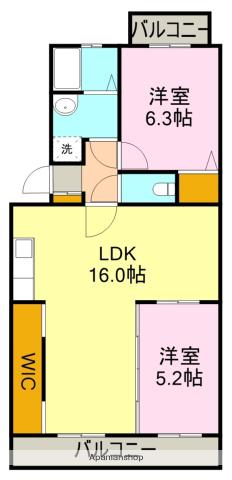ストロベリーコーポ(2LDK/1階)の間取り写真