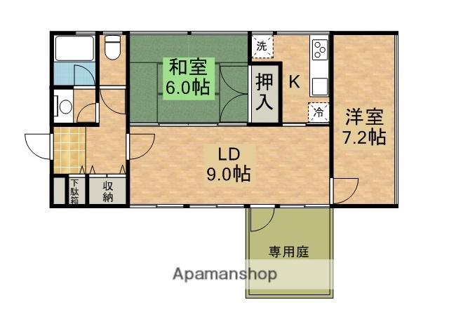 中島ガーデン(2LDK)の間取り写真