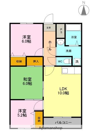 ファインステージ(3LDK/1階)の間取り写真