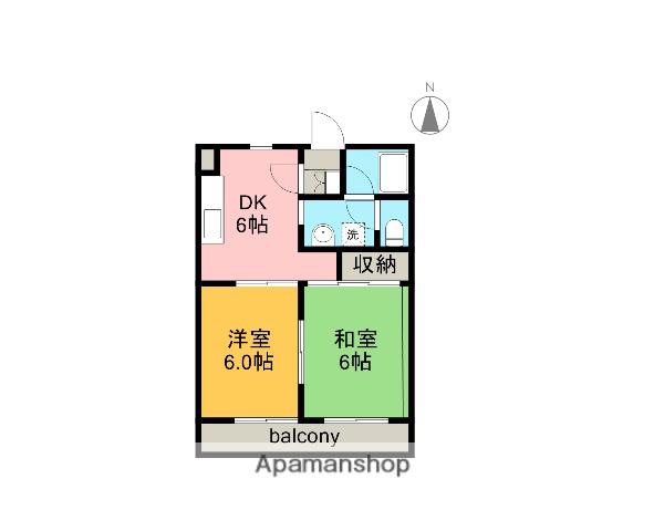 アルバⅡ(2DK/1階)の間取り写真