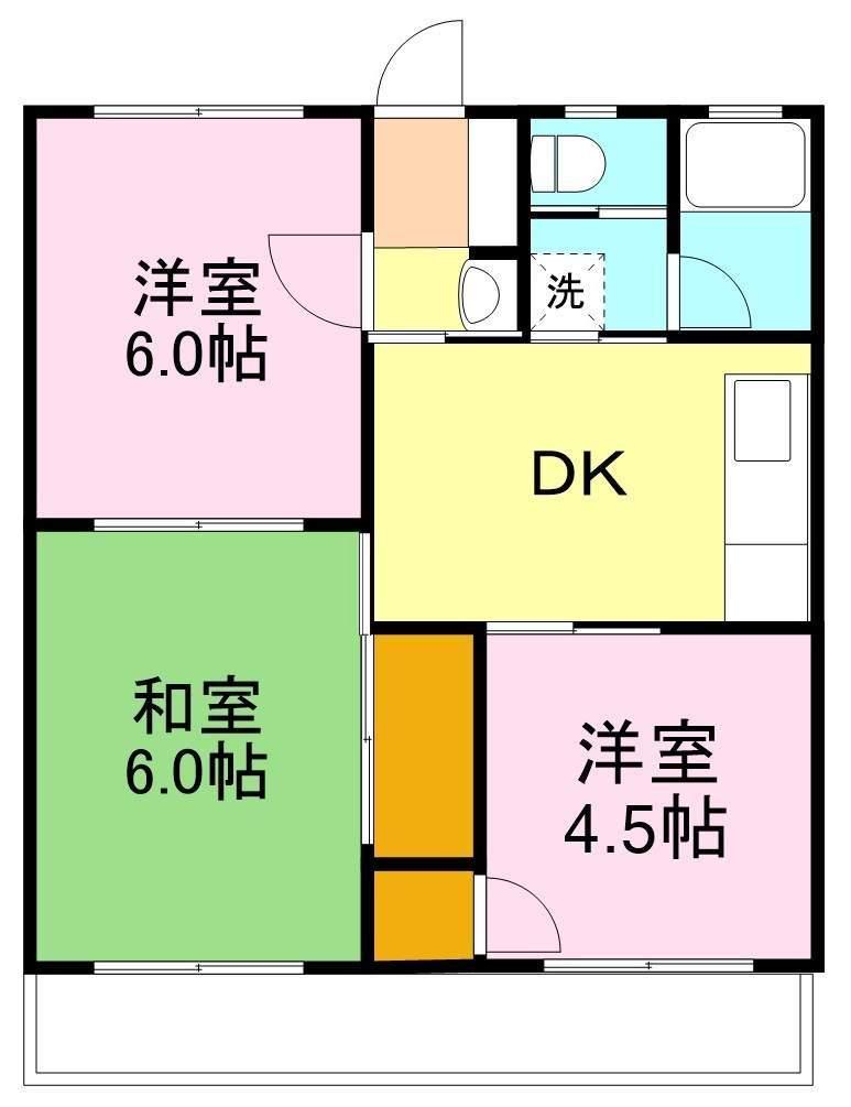グリーンハイツ古谷(3DK/1階)の間取り写真