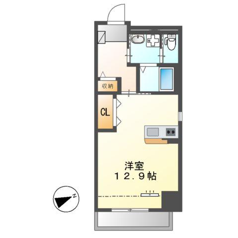 アストレア本通(ワンルーム/4階)の間取り写真