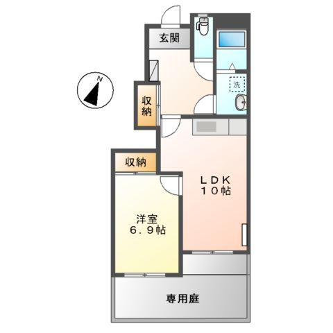 サンコート クレア A(1LDK/1階)の間取り写真