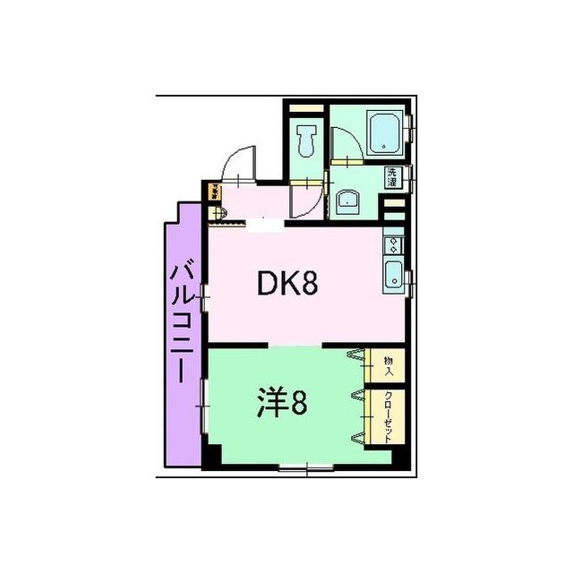 タウンコート常磐町(1DK/3階)の間取り写真