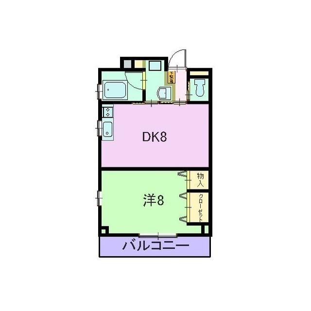 タウンコート常磐町(1DK/7階)の間取り写真