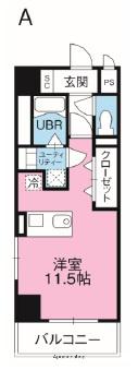 MONDO FUJIⅢ(ワンルーム/2階)の間取り写真