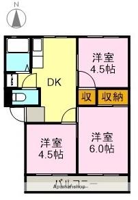 コーポ高瀬谷(3DK/1階)の間取り写真