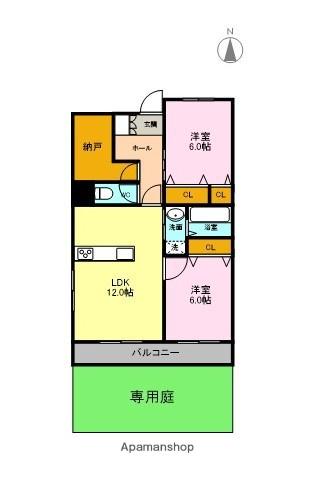 LE PRIMAVERA(2SLDK/1階)の間取り写真