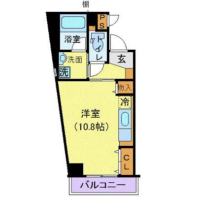 シンセイビル(ワンルーム/4階)の間取り写真