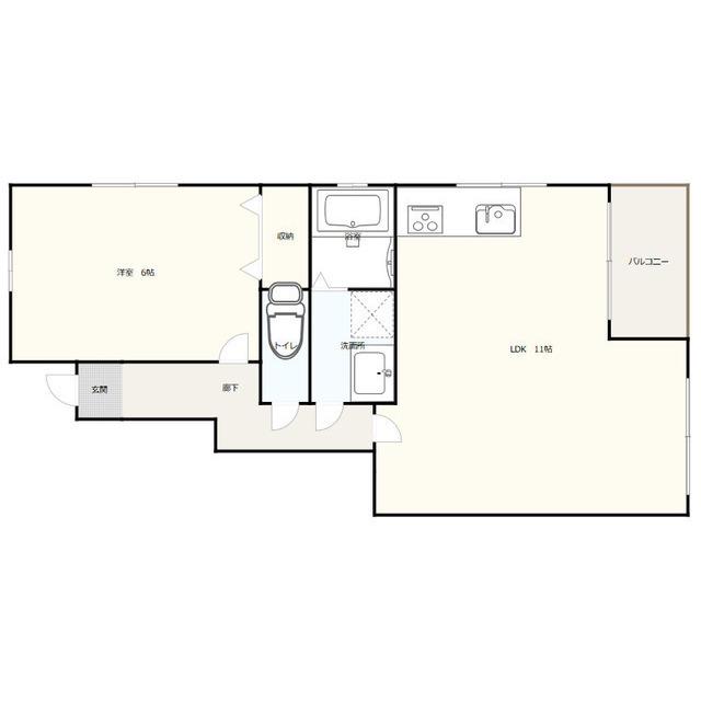 アン・テラス(1LDK/1階)の間取り写真