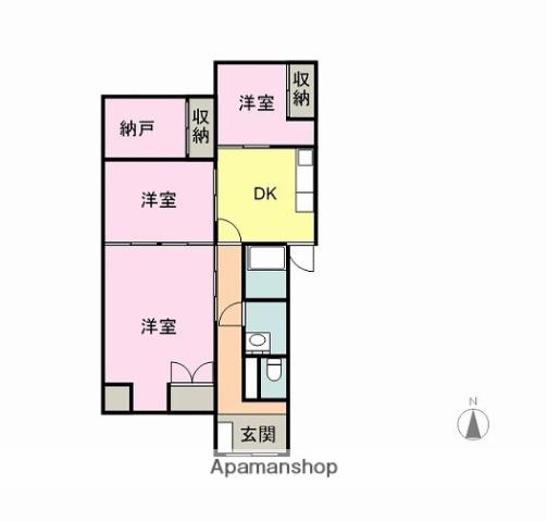 武井ハウス(3DK/1階)の間取り写真