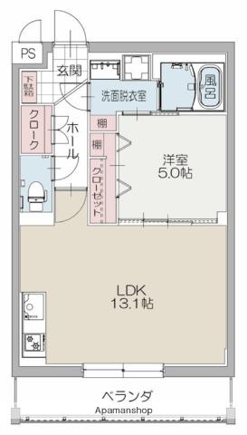 エクセレントIII(1LDK/3階)の間取り写真