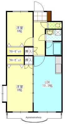 グレイス広見(2LDK/1階)の間取り写真