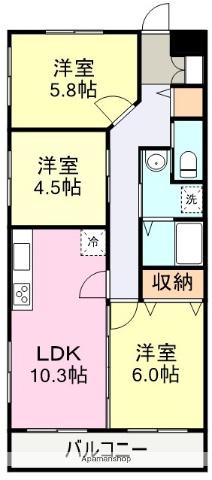 ルヴィアンM(3LDK/1階)の間取り写真