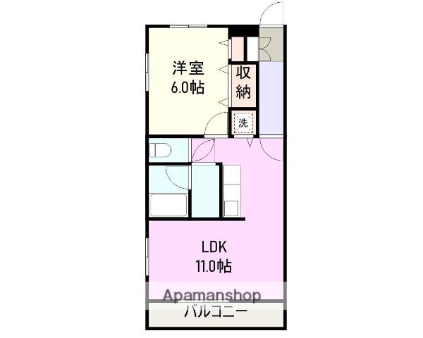 サボイコート(1LDK/2階)の間取り写真