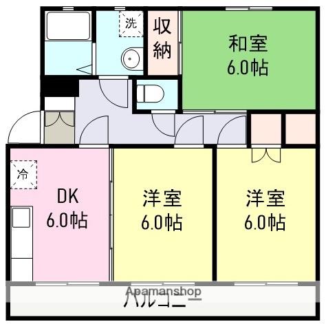 アーバンM(3DK/2階)の間取り写真