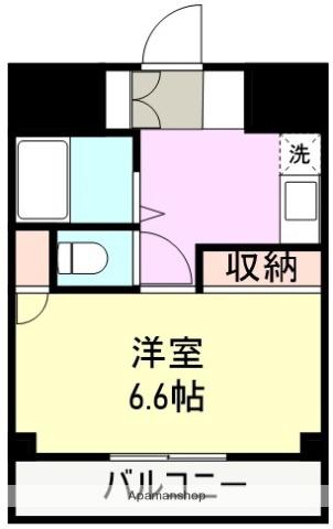 ヴィラ広小路(1K/4階)の間取り写真