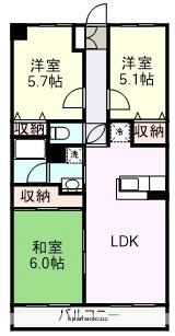 セントラル徳倉(3LDK/1階)の間取り写真