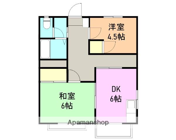 エステートISHII(2DK/2階)の間取り写真