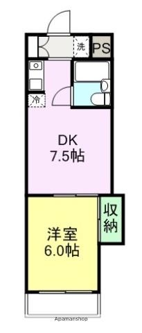 クリーンハイツ(1DK/3階)の間取り写真