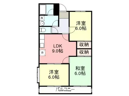 タウンヒル芹沢90(3LDK/1階)の間取り写真