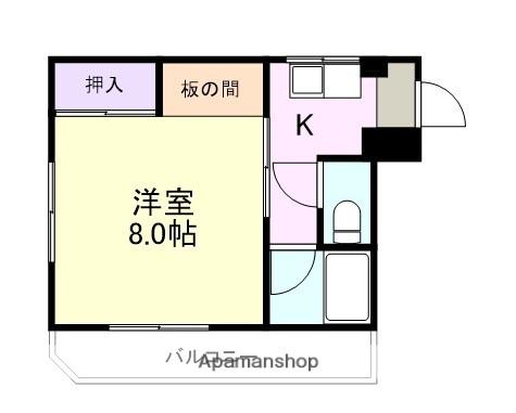 レアールマンションアキタⅢ(1K/2階)の間取り写真