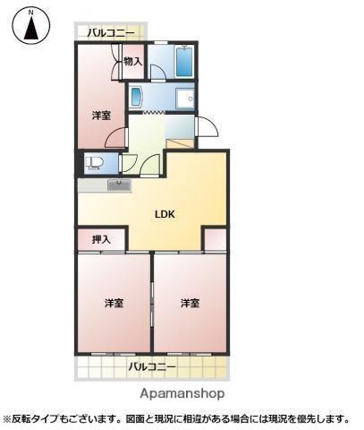 ルミエールハイツ(3LDK/4階)の間取り写真
